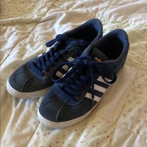 adidas Navy Blue and White Women's Sneakers
